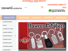 Tablet Screenshot of llaveros.com.mx